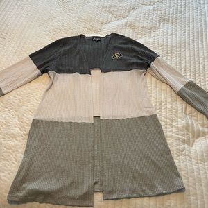 CU BUFFS women’s waffle knit long cardigan